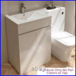 Empire White L Shape Bathroom vanity Basin Sink WC Unit Left Hand -HANDLESS