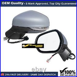 FORD FIESTA Wing Mirror Unit 2017 TO 2020 LEFT HAND SIDE ELECTRIC Primed